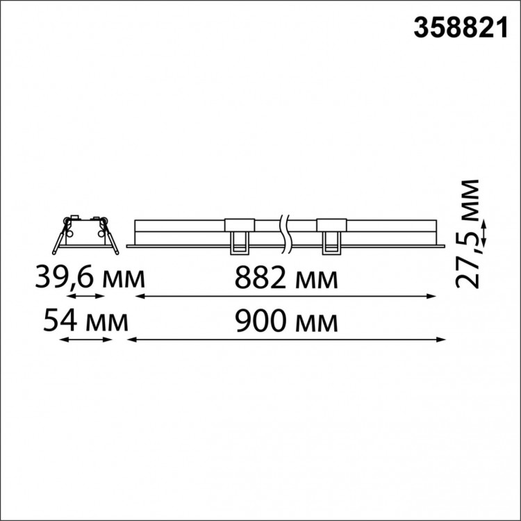 358821 SPOT NT22 262 черный Встраиваемый светодиодный светильник IP20 LED 4000K 24W 220V ITER