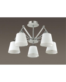 3449/5C MODERNI LN17 089 хром, белый Люстра потолочная E14 5*60W 220V HADRINNA-foto4