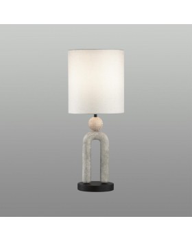 5410/1T MODERN ODL_EX23 31 черный матов./бежевый металл/полирезин/ткань Настольная лампа E27 1*60W BAGEL-foto3