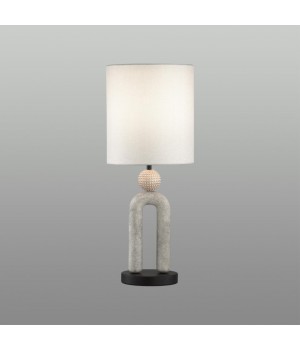 5410/1T MODERN ODL_EX23 31 черный матов./бежевый металл/полирезин/ткань Настольная лампа E27 1*60W BAGEL-foto3