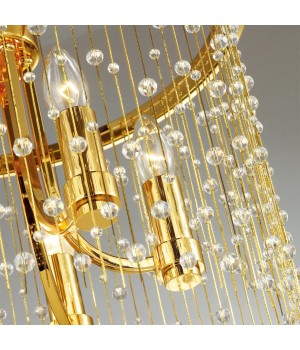 4844/5 HALL ODL21 409 золото/металл.цепочки /стекло Люстра E14 5*40W RAINI-foto5