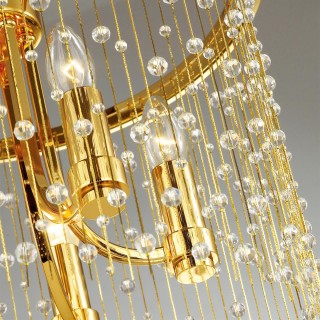 4844/5 HALL ODL21 409 золото/металл.цепочки /стекло Люстра E14 5*40W RAINI-foto5