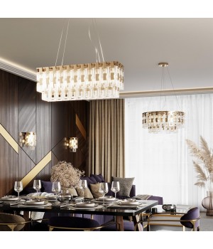 4989/9 HALL ODL22 389 золотой/стекло Люстра E14 8*40W BUCKLE-foto3