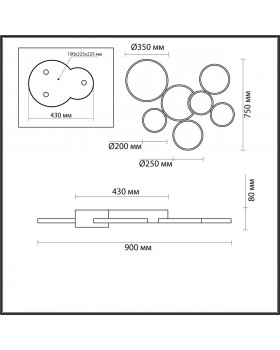 5256/99CL LEDIO LN23 черный, матовое золото Люстра потолочная LED 126W 8316Лм 220V NORBERT-foto2