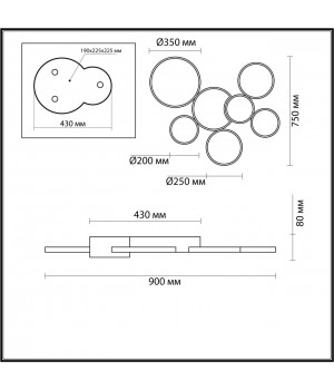 5256/99CL LEDIO LN23 черный, матовое золото Люстра потолочная LED 126W 8316Лм 220V NORBERT-foto2