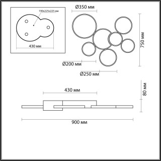 5256/99CL LEDIO LN23 черный, матовое золото Люстра потолочная LED 126W 8316Лм 220V NORBERT-foto2