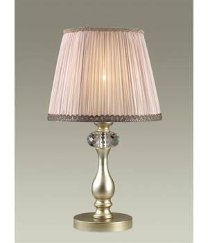 3390/1T CLASSIC ODL17 499 мат.зол/серебр.патина/хрусталь Настольная лампа E14 40W 220V AURELIA-foto4