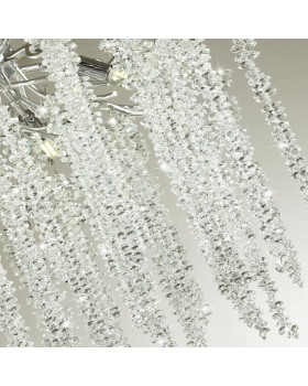 5004/8C HALL ODL23 485 серебристый/прозрачный металл/хрусталь Люстра потолочная G9 8*40W BANCHE-foto5