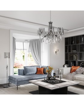 4890/1F HALL ODL_EX23 43 черный хром/дымчатый/ металл/стекло Торшер E27 1*40W NICOLE-foto4