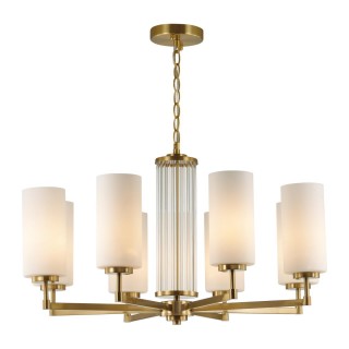 4990/8 HALL ODL23 403 матов. золотой/белый/стекло Люстра E27 8*40W KASALI-foto5