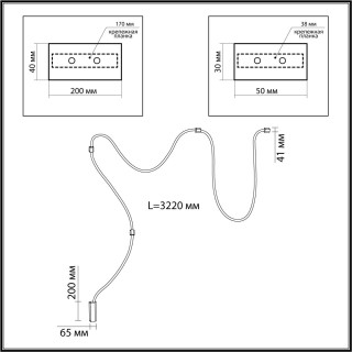 4397/30CL HIGHTECH ODL23 100 ант.бронза/металл/канат Настенно-потолочный светильник накладной (3 крепления в комплекте) IP20 LED 30W 1185Лм 3000K CORD-foto2
