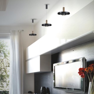 358984 OVER NT22 158 бронза светлая/черный Светильник светодиодный накладной, провод 2м IP20 LED 4000K 15W 220V ALBA-foto2