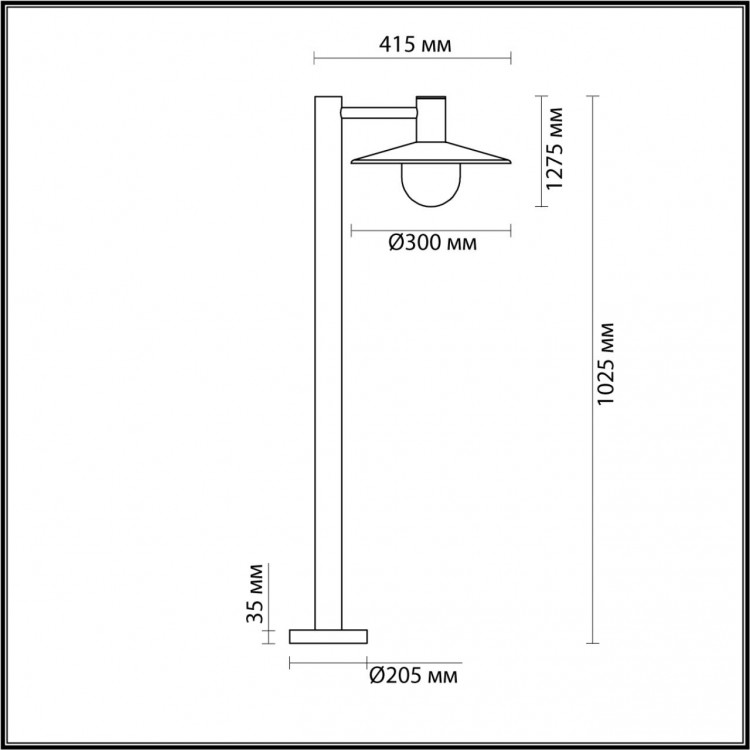 4833/1F NATURE ODL21 585 черный/стекло Ландшафтный светильник E27 1*40W IP44 FURCADIA