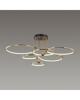 5283/99CL LEDIO LN23 044 золотой, коричневый Люстра потолочная LED 156W 3000-6000K с пультом ДУ 9899Лм 220V URSULA-foto3