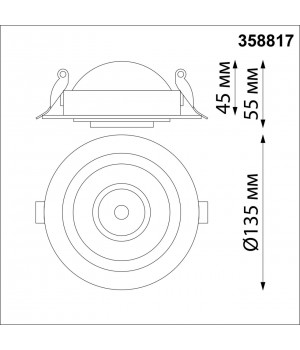 358817 SPOT NT21 252 белый Светильник встраиваемый светодиодный IP20 LED 18W 1600Лм 4000K 220V GESSO-foto2