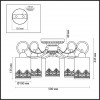 3070/5C COMFI LN16 067 бронзовый Люстра потолочная E27 5*40W 220V CITADELLA