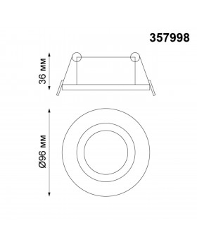 357998 SPOT NT19 253 белый Встраиваемый поворотный светильник IP20 LED 3000К 10W 85-265V STERN-foto2