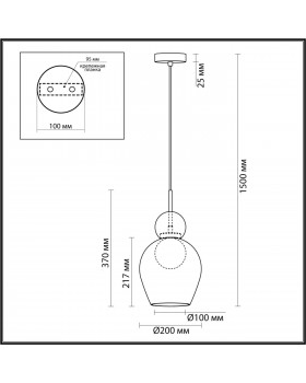 5023/1 MODERN ODL23 293 черный/прозрачный/белый матовый металл/стекло Подвес G9 LED 5W BLACKY-foto2
