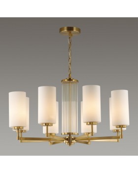 4990/8 HALL ODL23 403 матов. золотой/белый/стекло Люстра E27 8*40W KASALI-foto3