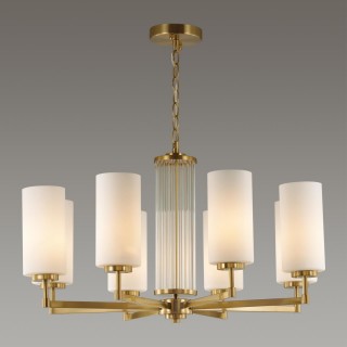 4990/8 HALL ODL23 403 матов. золотой/белый/стекло Люстра E27 8*40W KASALI-foto3