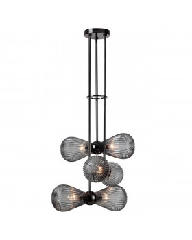 5417/6 MODERN ODL_EX23 17 черный хром/дымчатый/металл/стекло Подвес E14 6*40W ELICA-foto4