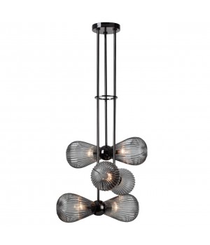 5417/6 MODERN ODL_EX23 17 черный хром/дымчатый/металл/стекло Подвес E14 6*40W ELICA-foto4