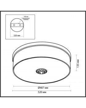 2782/6C COUNTRY ODL15 497 бронзовый/стекло Люстра потолочная E27 6*60W 220V ASTER-foto2