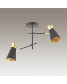 3790/2C LOFTI LN19 209 матовый черный, золотой Люстра потолочная E14 2*40W 220V LIAM-foto3