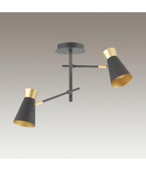 3790/2C LOFTI LN19 209 матовый черный, золотой Люстра потолочная E14 2*40W 220V LIAM-foto3