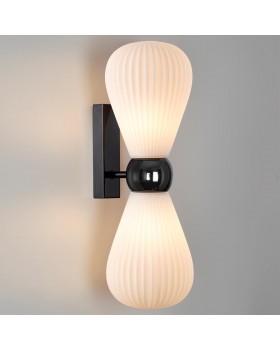 5418/2W MODERN ODL_EX23 19 черный хром/белый матовый/металл/стекло Бра E14 2*40W ELICA-foto3