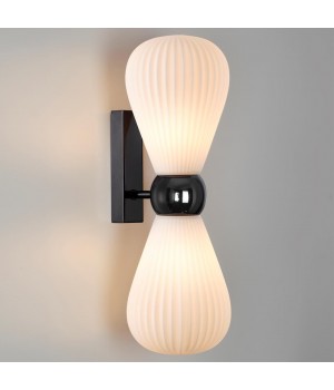 5418/2W MODERN ODL_EX23 19 черный хром/белый матовый/металл/стекло Бра E14 2*40W ELICA-foto3