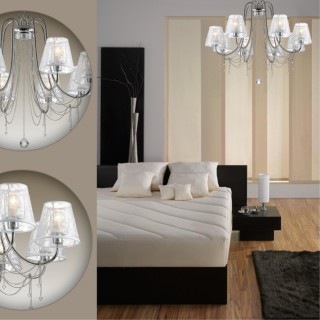 3307/8 COMFI LN17 199 хром/ткань/декор.цепочки/хрусталь Люстра E14 8*40W 220V FELIKINA-foto3