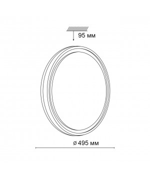 3045/EL PALE SN 029 Светильник пластик/белый/черно-золотой LED 72Вт 3000-6000К D495 IP43 пульт ДУ KLAPA-foto2