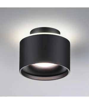 358971 OVER NT22 161 черный Светильник накладной с переключ. цв. температуры IP20 LED 3000К\4000К\6000К 12W вниз + 3W вверх 110-265V GIRO-foto3