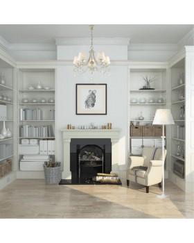 3686/1F COMFI (В 2-Х КОРОБКАХ) LN19 212 белый/золотая патина Торшер E27 60W 220V BLANCHE-foto4