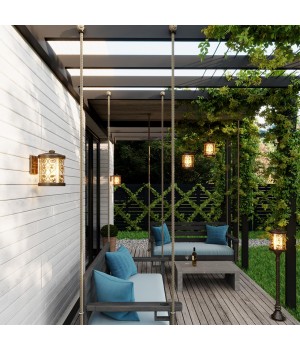 2286/1 NATURE ODL12 591 патина коричневый Уличный светильник-подвес IP44 E27 100W 220V LAGRA-foto3