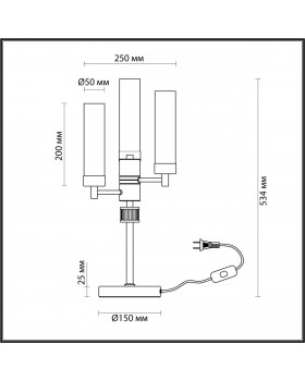 5274/3T CLASSI LN23 119 золотой Настольная лампа E14 3*40W 220V KAMILLA-foto2