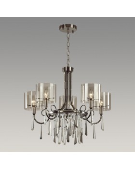 4890/5 HALL ODL_EX23 43 черный хром/дымчатый/ металл/стекло Люстра E14 5*40W NICOLE-foto3