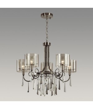 4890/5 HALL ODL_EX23 43 черный хром/дымчатый/ металл/стекло Люстра E14 5*40W NICOLE-foto3