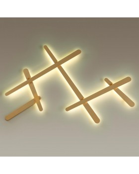 4231/36WL HIGHTECH ODL21 103 золотист/металл Настенный светильник IP20 LED 36W 2600Лм 4000К RUDY-foto3