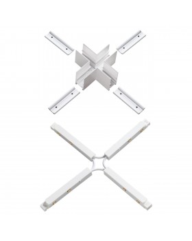 135127 SHINO NT21 043 белый Соединитель с токопроводом для шинопровода Х-образный IP20 48V FLUM-foto4