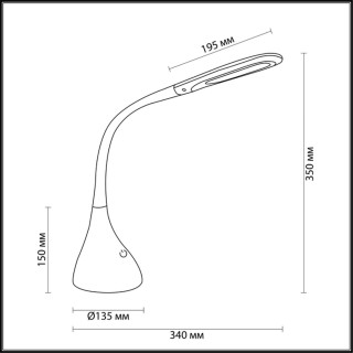 3756/7TL DESK LN19 236 белый Настольная лампа LED 7W 5000К 570Лм  220V MARSU-foto2