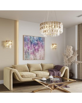 4989/10 HALL ODL22 389 золотой/стекло Люстра E14 10*40W BUCKLE-foto3