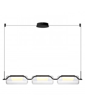 5003/30L L-VISION ODL23 283 черный матовый/прозрачный/стекло Люстра LED 30W 3000K KAVIA-foto4