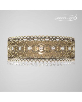 2641/1WA COUNTRY ODL14 478 под бронзу/хрусталь Бра с выкл E14 40W 220V SALONA-foto2