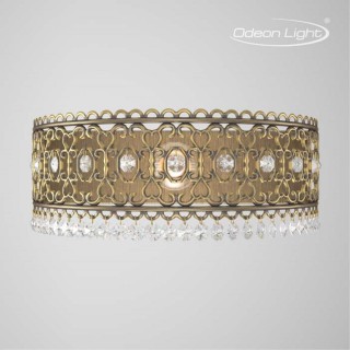 2641/1WA COUNTRY ODL14 478 под бронзу/хрусталь Бра с выкл E14 40W 220V SALONA-foto2