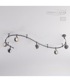 3803/6TR MODERN ODL19 251 серый/металл Гибкий трек GU10 6*50W 3000х114х294 GRAFFITO-foto3