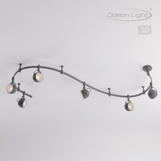 3803/6TR MODERN ODL19 251 серый/металл Гибкий трек GU10 6*50W 3000х114х294 GRAFFITO-foto3