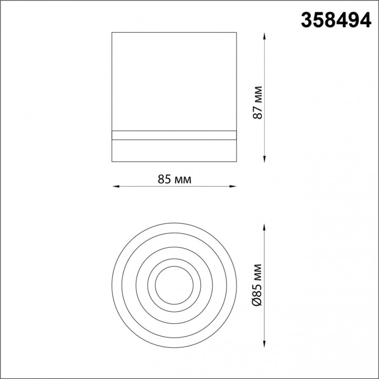 358494 OVER NT20 197 золото Светильник накладной IP20 LED 4000K 12W 220V ARUM