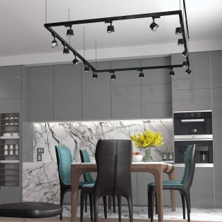 358725 PORT NT21 094 черный/хром Светильник трековый однофазный трехжильный IP20 LED 4000K 20W 100-265V KNOF-foto3